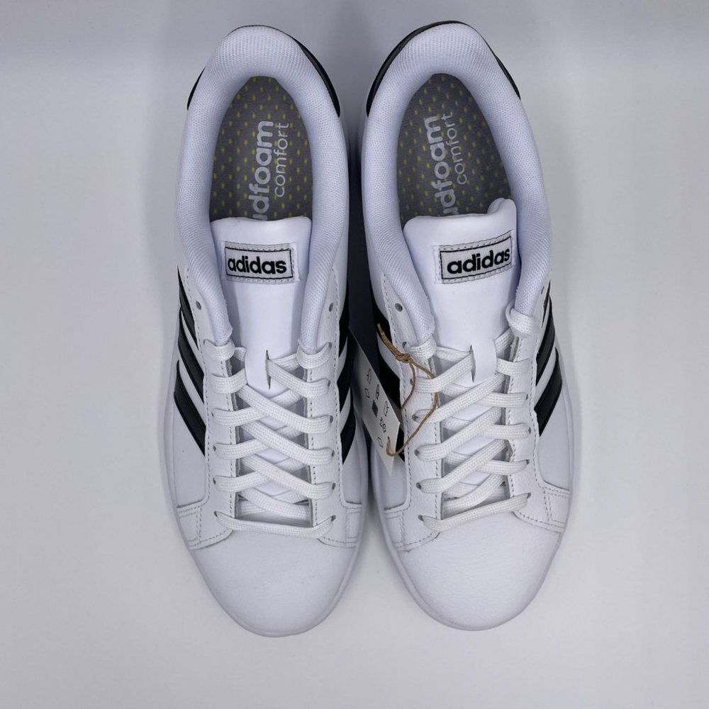 Adidas Grand Court White / Black Mens Shoes - Picture 5 of 8